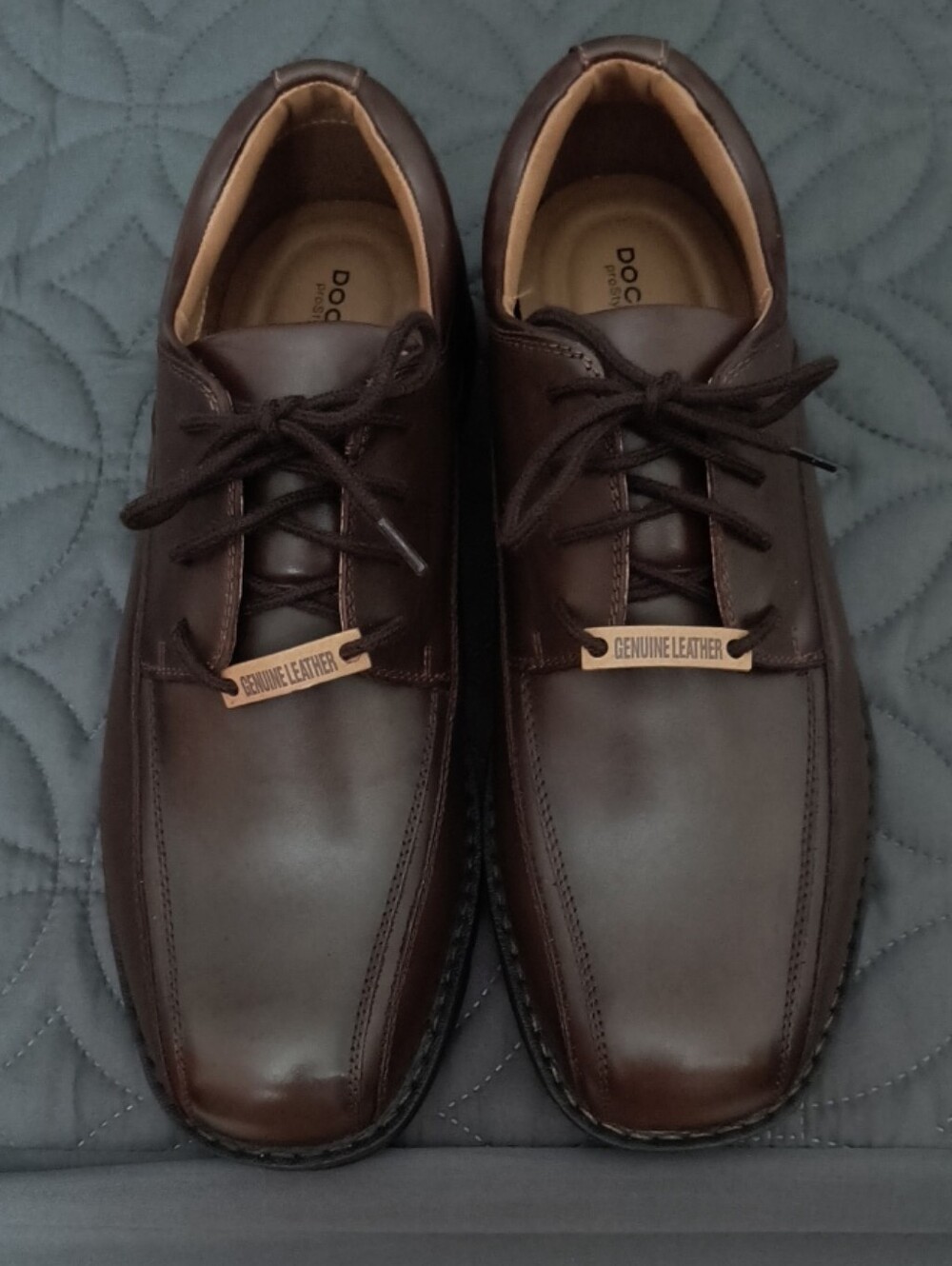 Dockers Dark Brown Leather Slip-On Lace Shoes